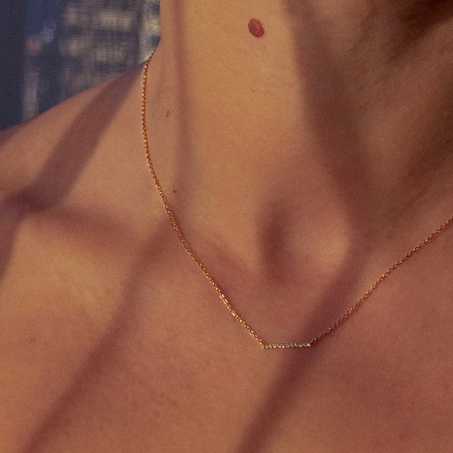 Diamond Bar Necklace