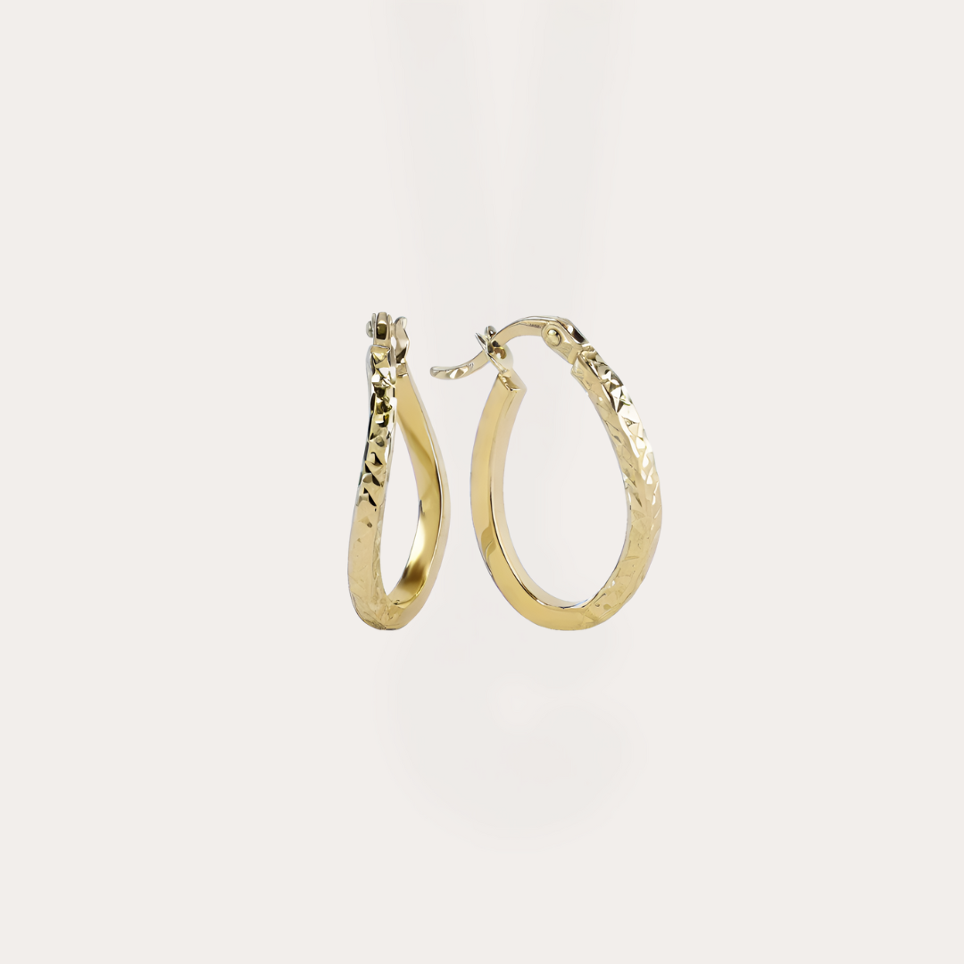 Textured Swirl Hoops
