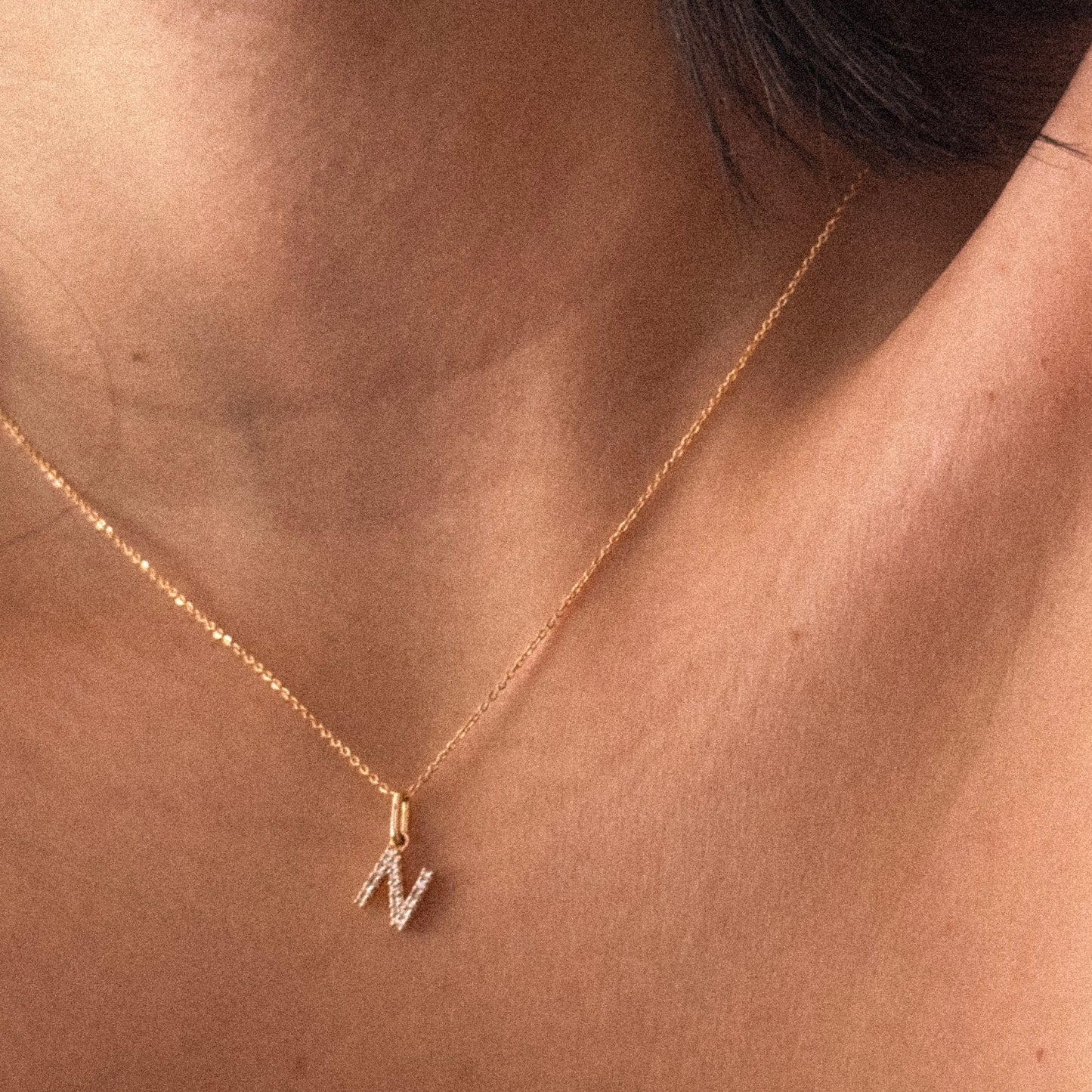 Diamond Initial Necklace