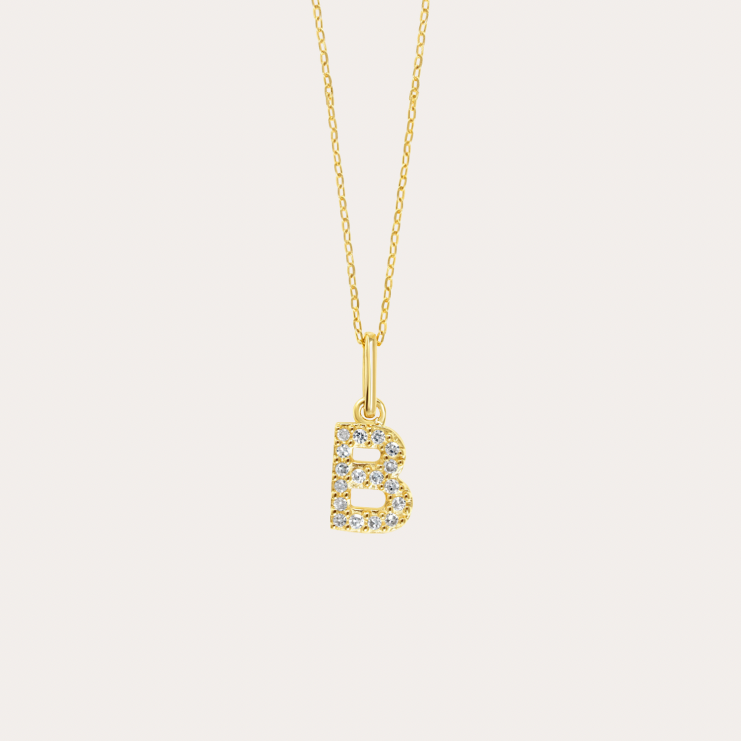 Diamond Initial Necklace