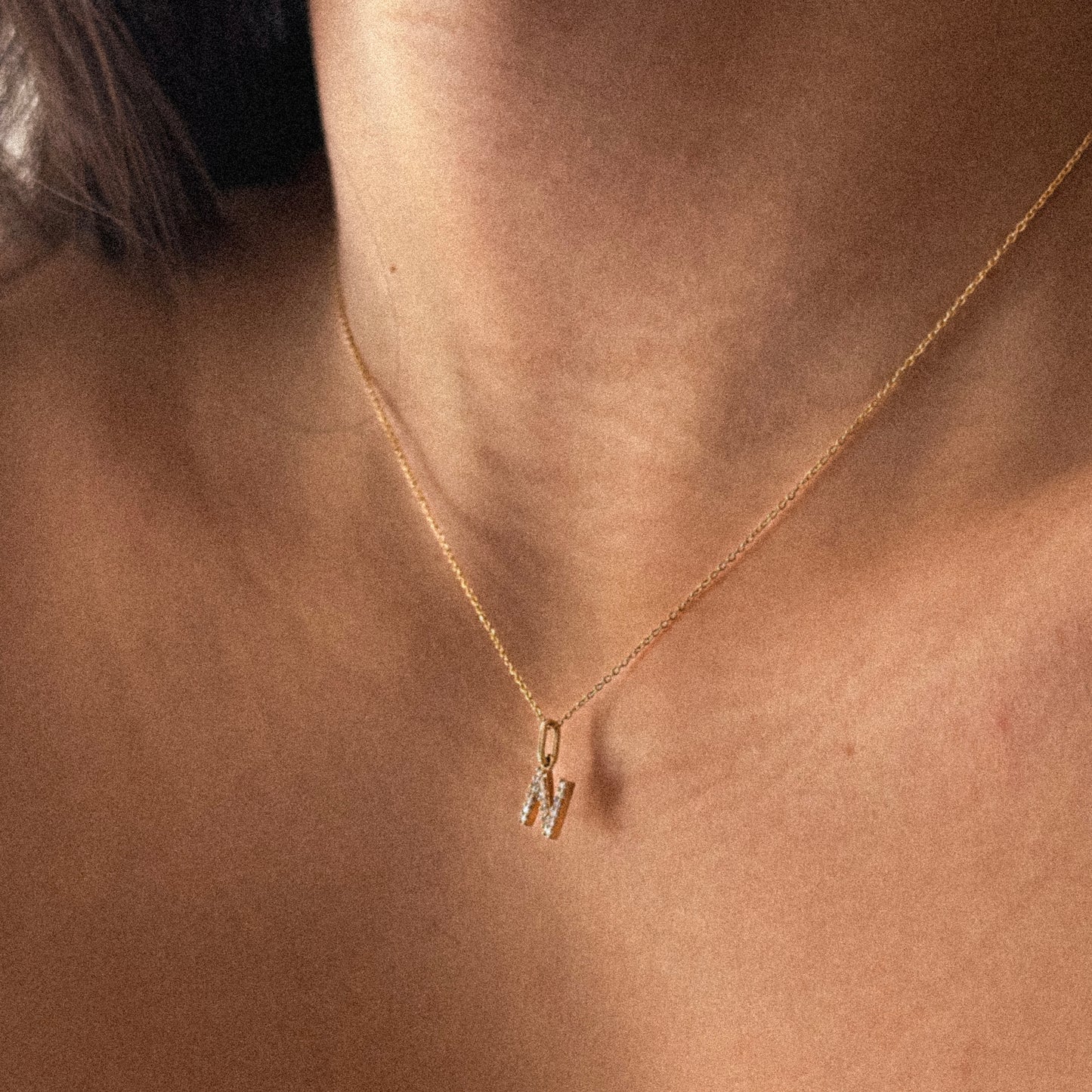 Diamond Initial Necklace