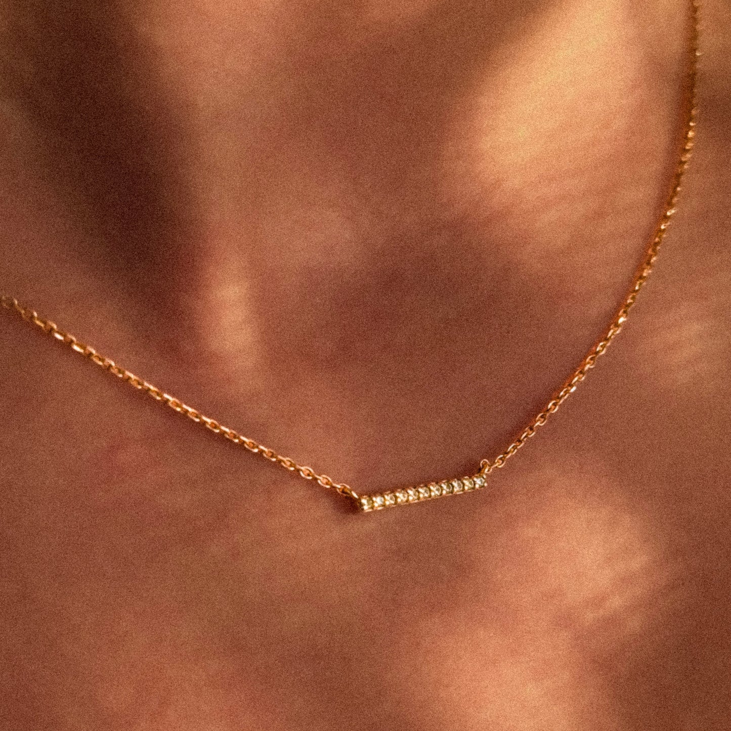 Diamond Bar Necklace