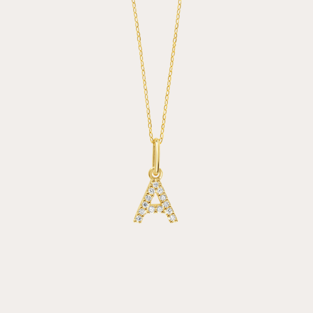 Diamond Initial Necklace