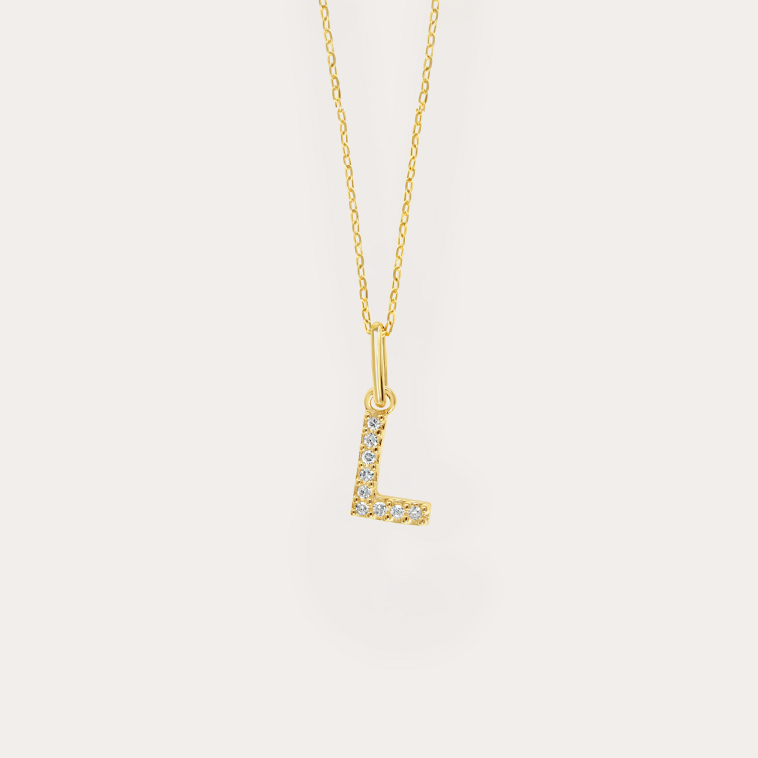 Diamond Initial Necklace