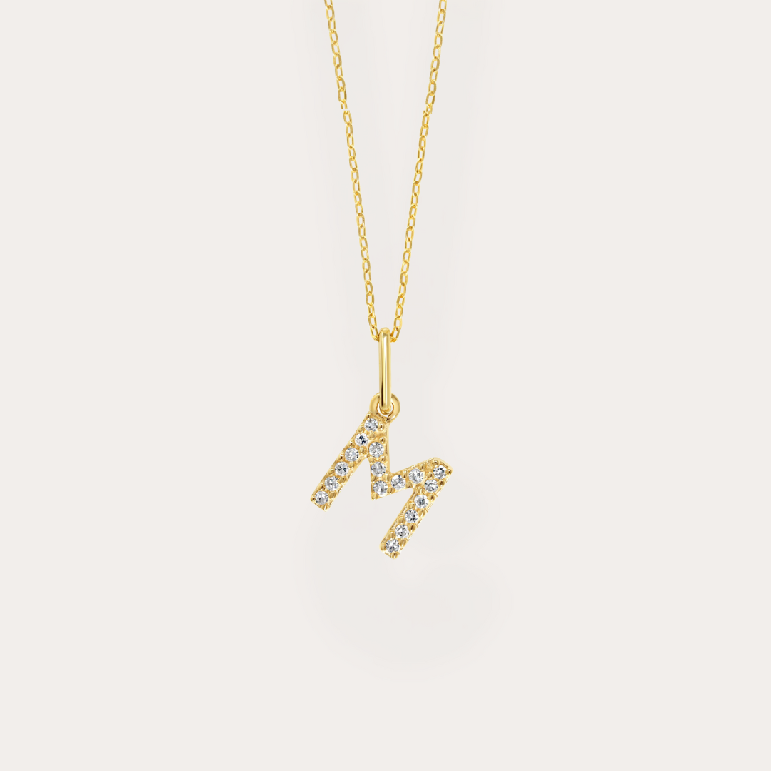Diamond Initial Necklace