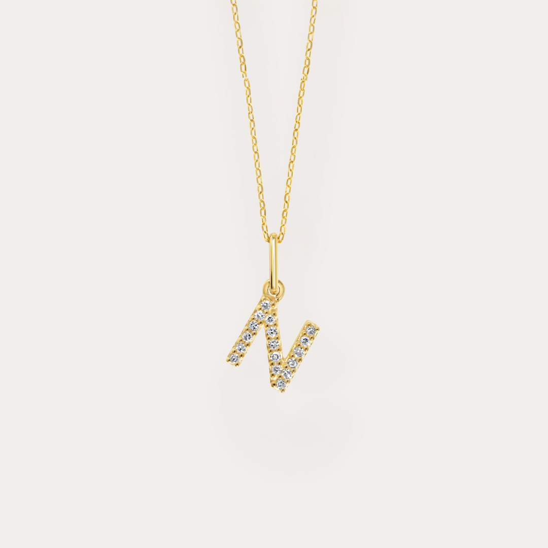 Diamond Initial Necklace