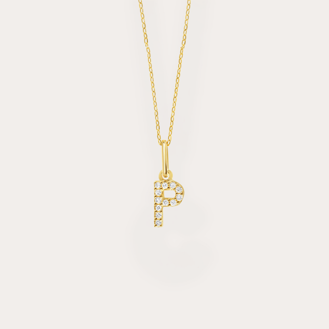 Diamond Initial Necklace