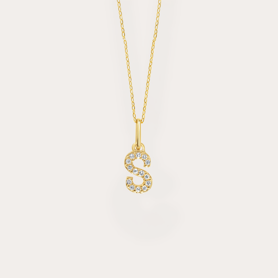 Diamond Initial Necklace