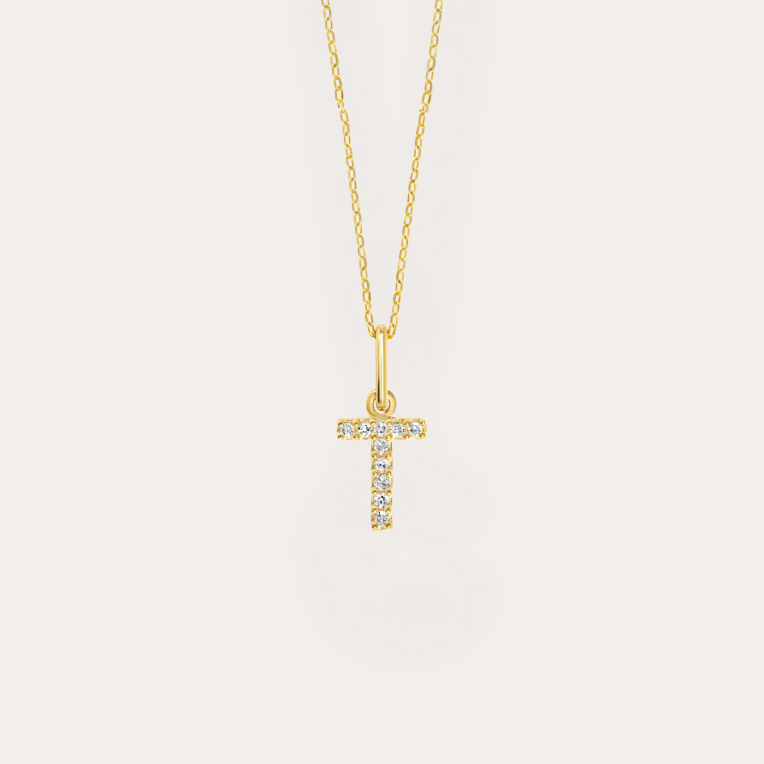 Diamond Initial Necklace