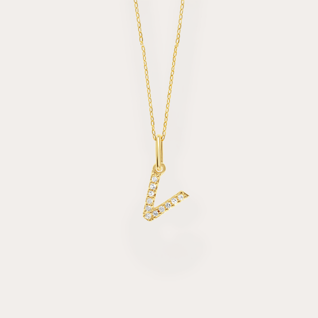 Diamond Initial Necklace