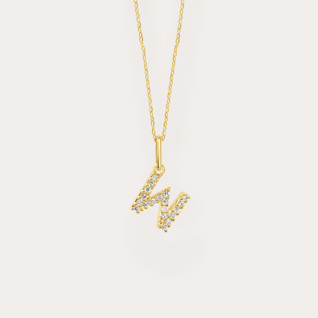 Diamond Initial Necklace