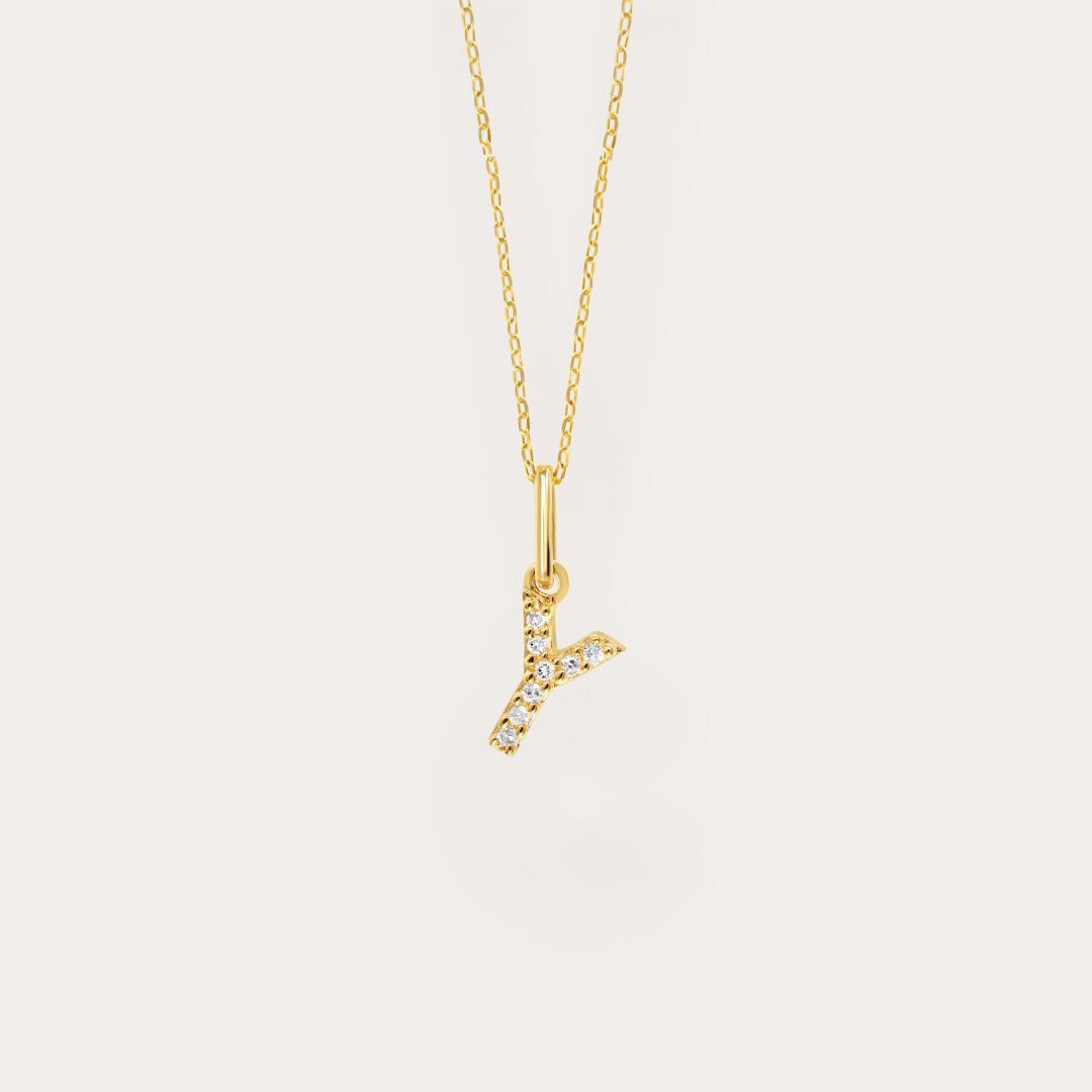 Diamond Initial Necklace
