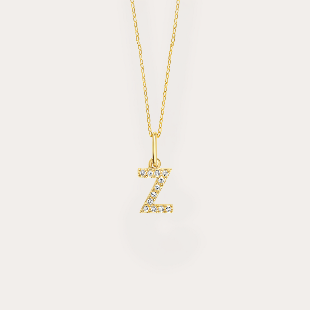 Diamond Initial Necklace