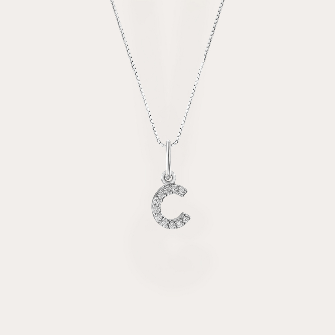 Diamond Initial Necklace