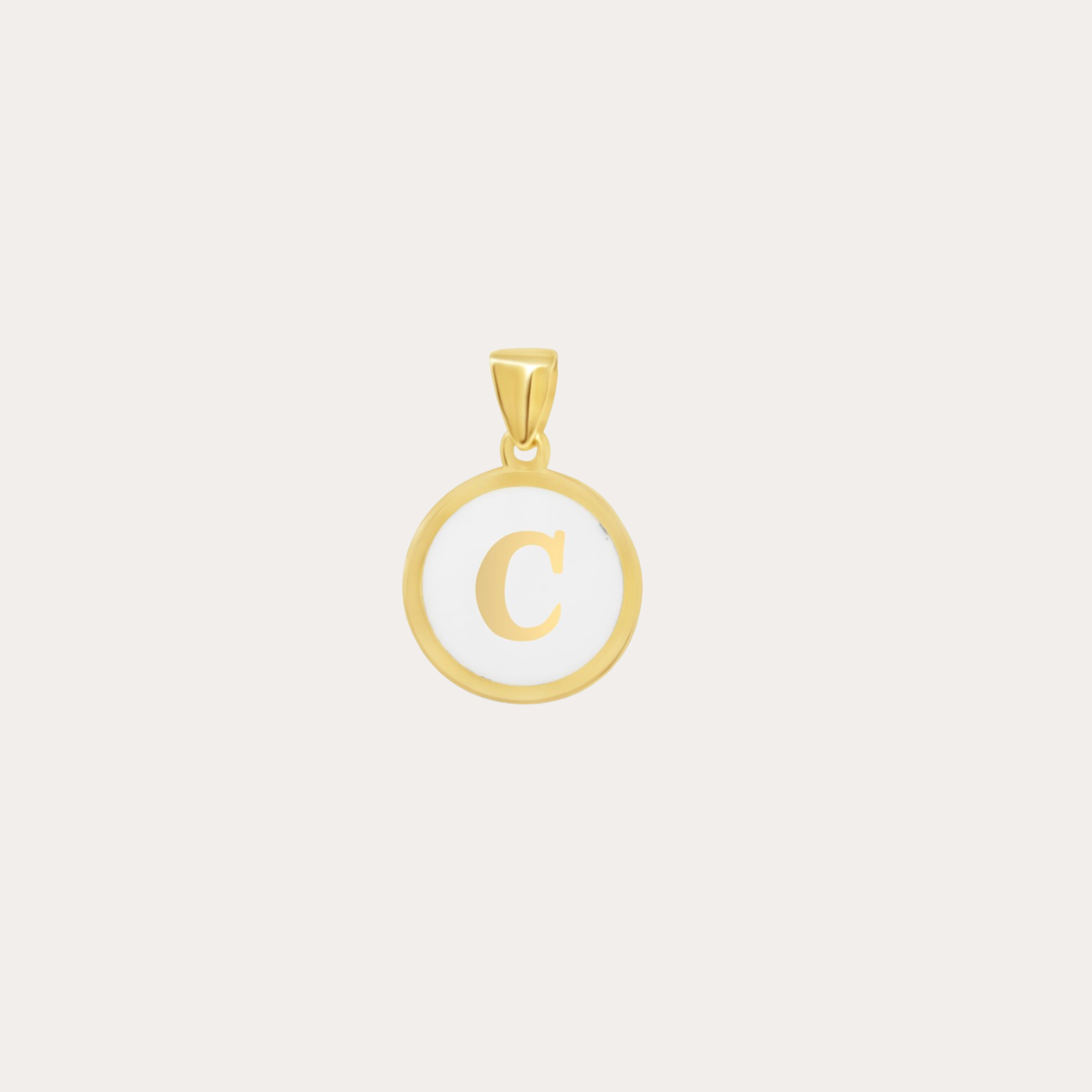 Initial Enamel Pendant