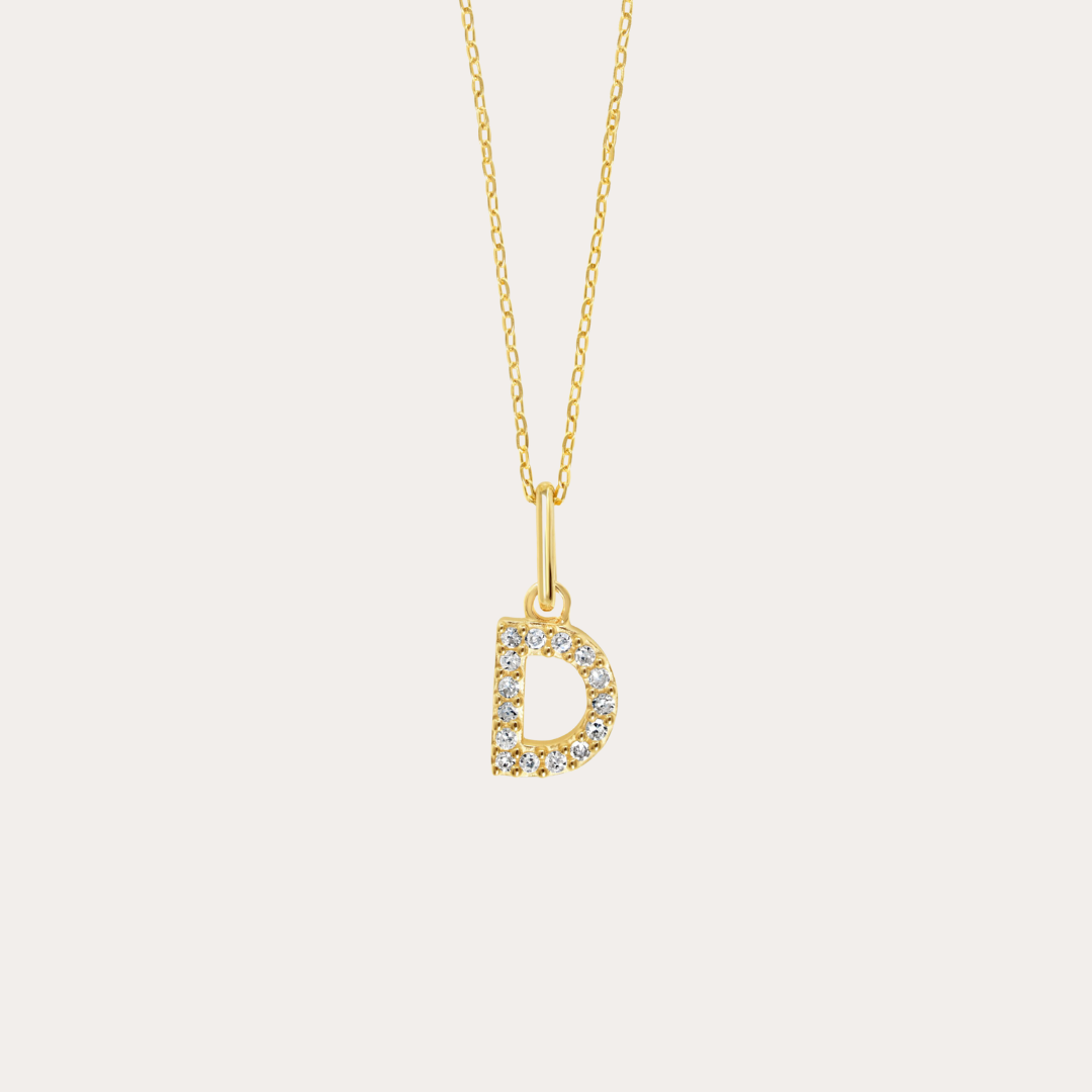 Diamond Initial Necklace