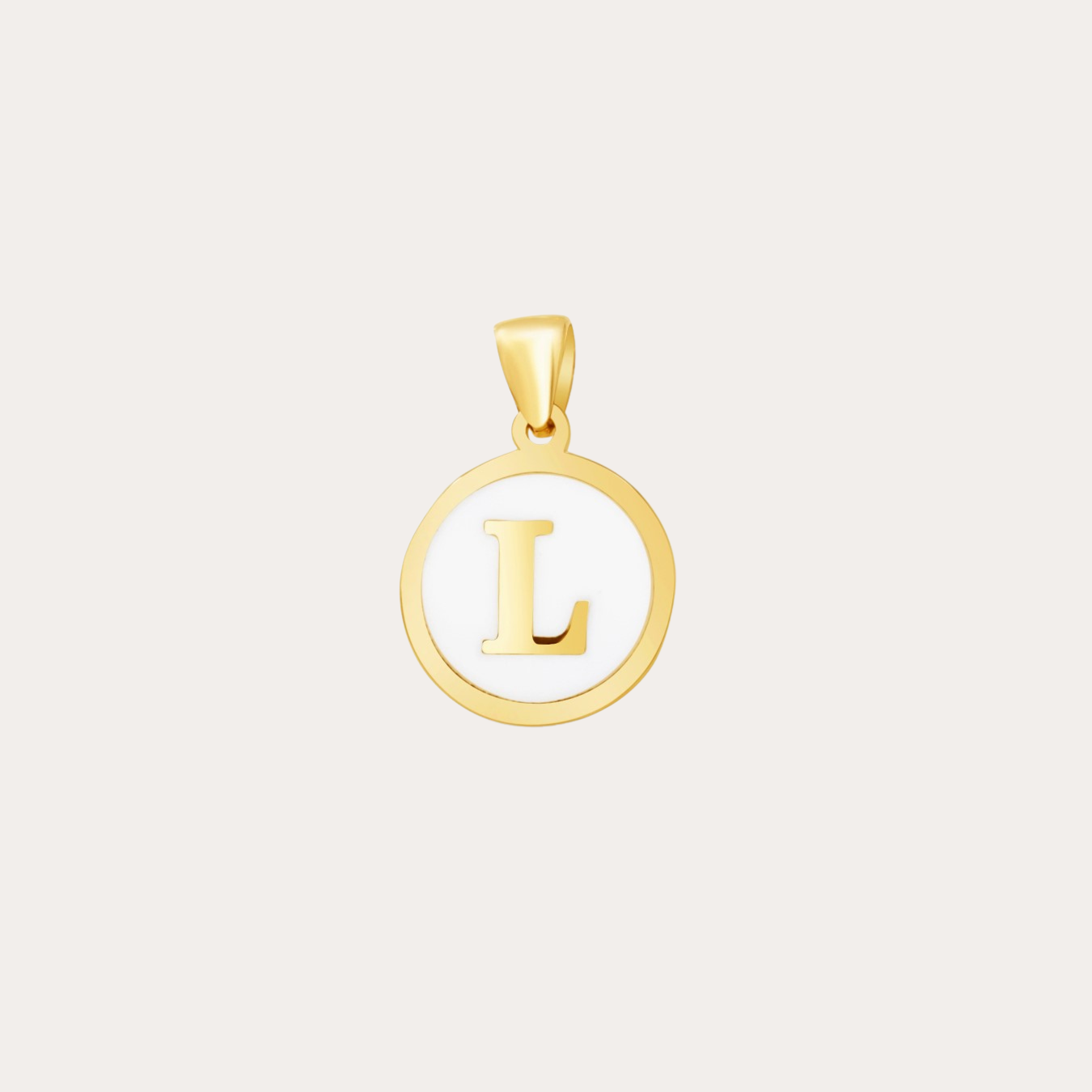 Initial Enamel Pendant
