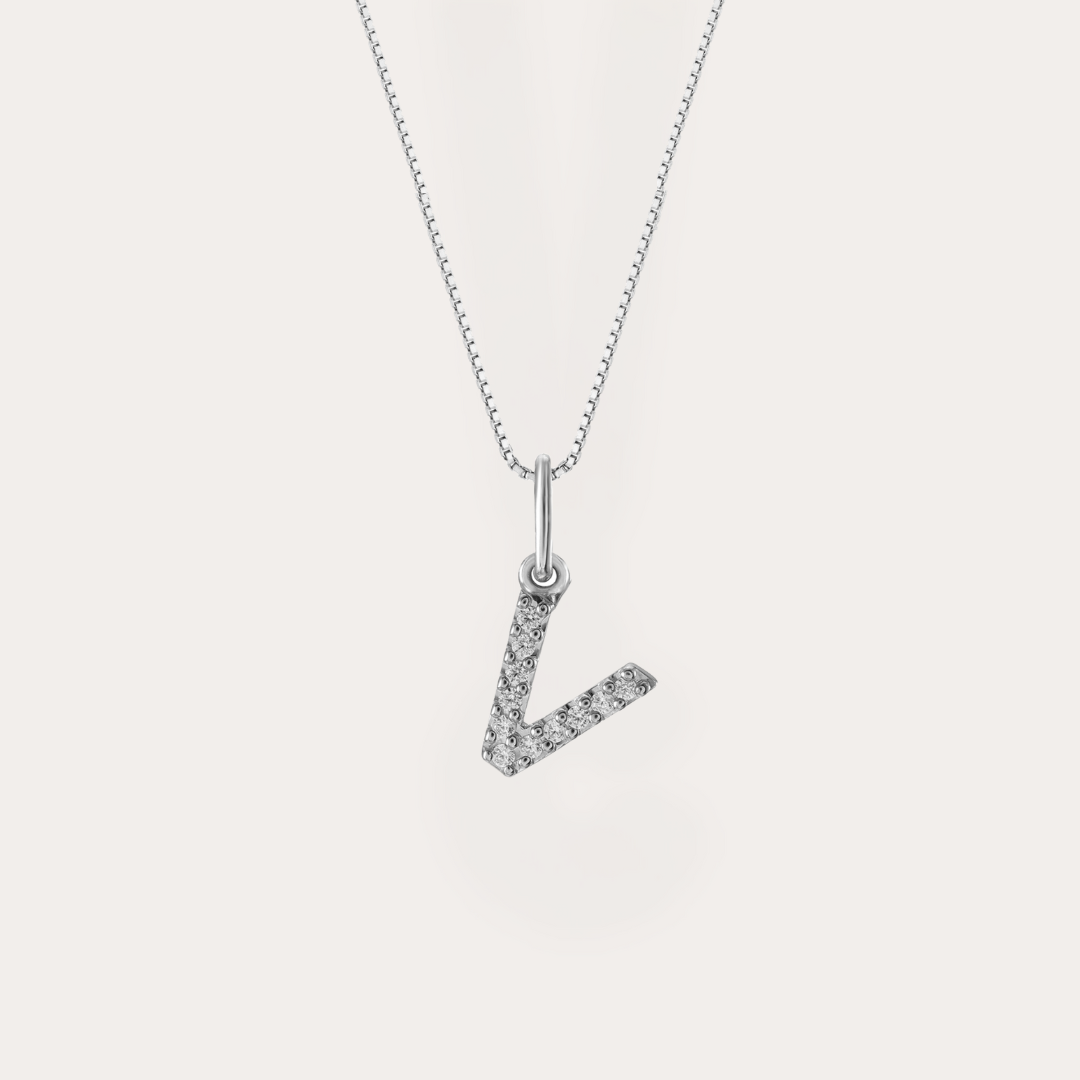 Diamond Initial Necklace