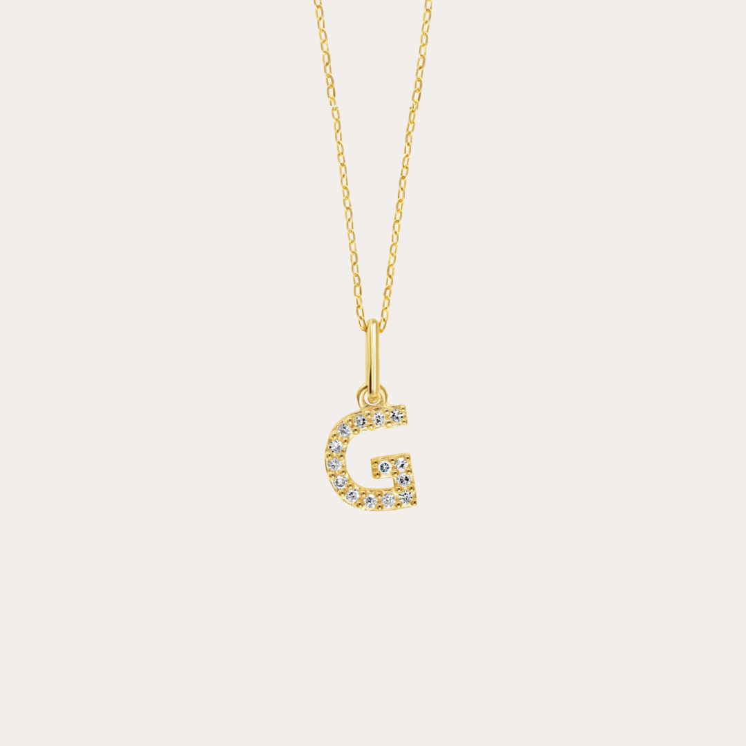 Diamond Initial Necklace