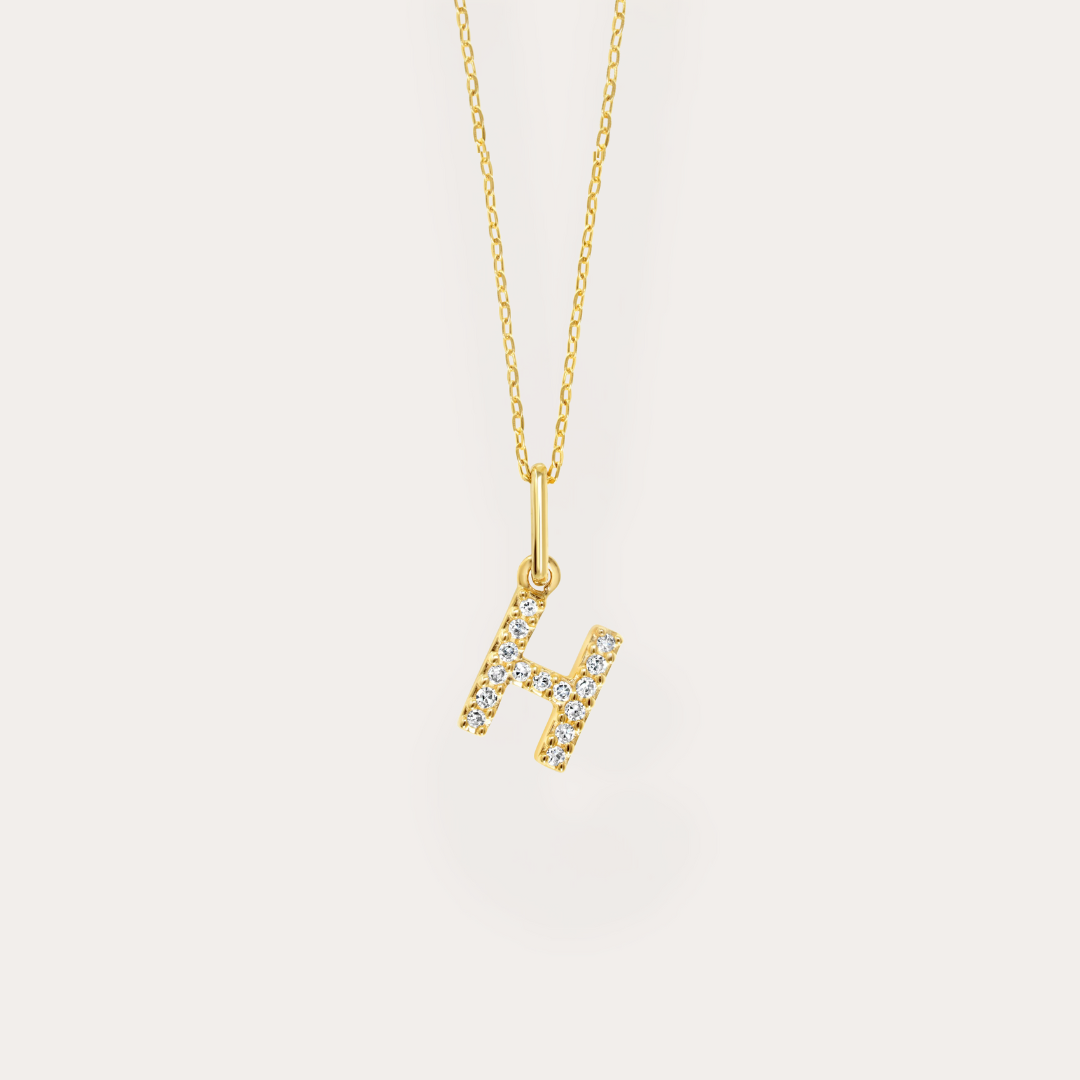 Diamond Initial Necklace