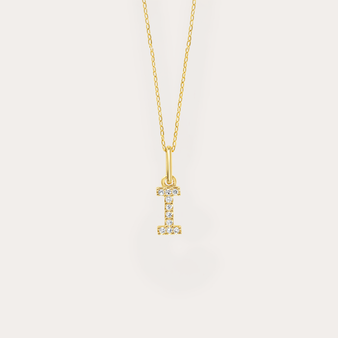 Diamond Initial Necklace