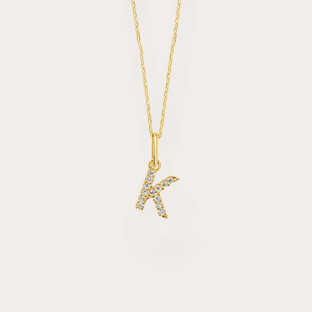Diamond Initial Necklace