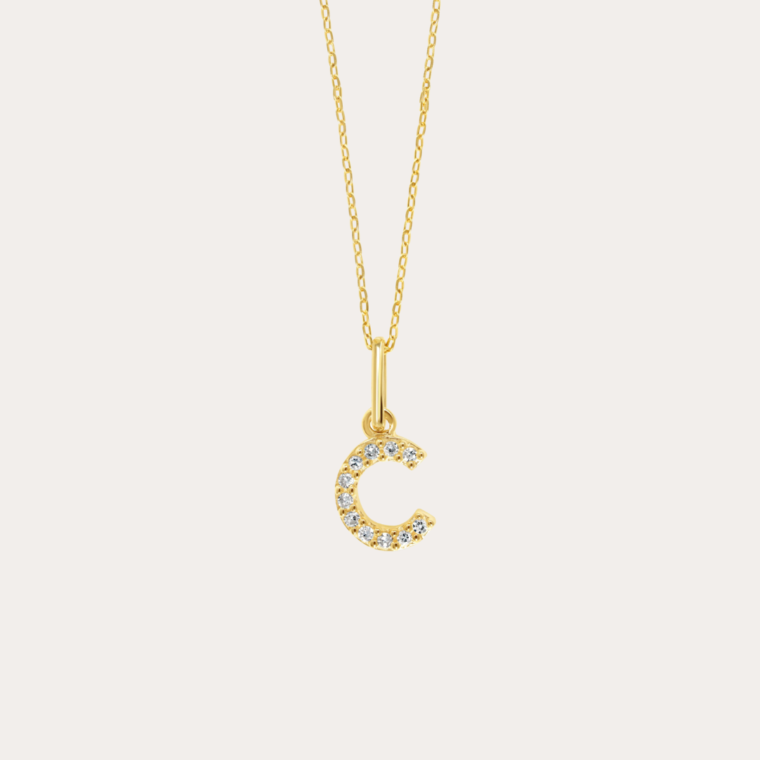 Diamond Initial Necklace