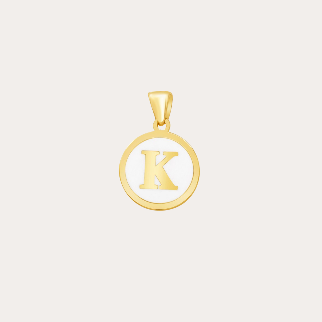 Initial Enamel Pendant