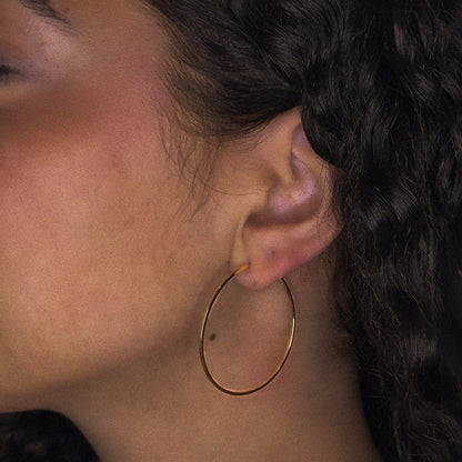 Thin Gold Hoops