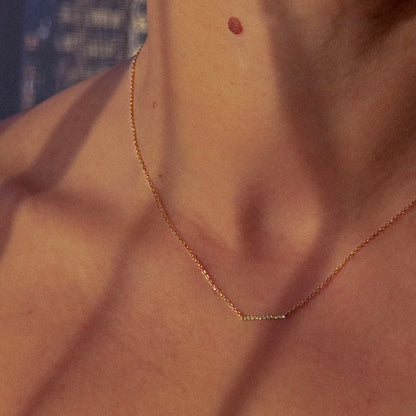 Diamond Bar Necklace