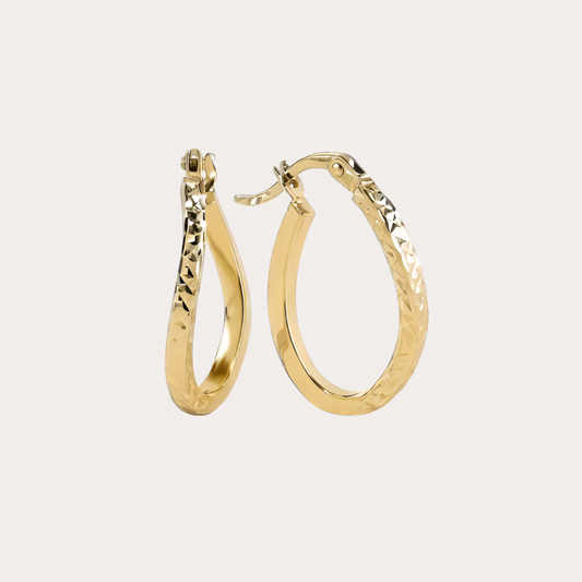 Textured Swirl Hoops