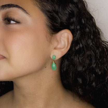 Teardrop Jade Earrings