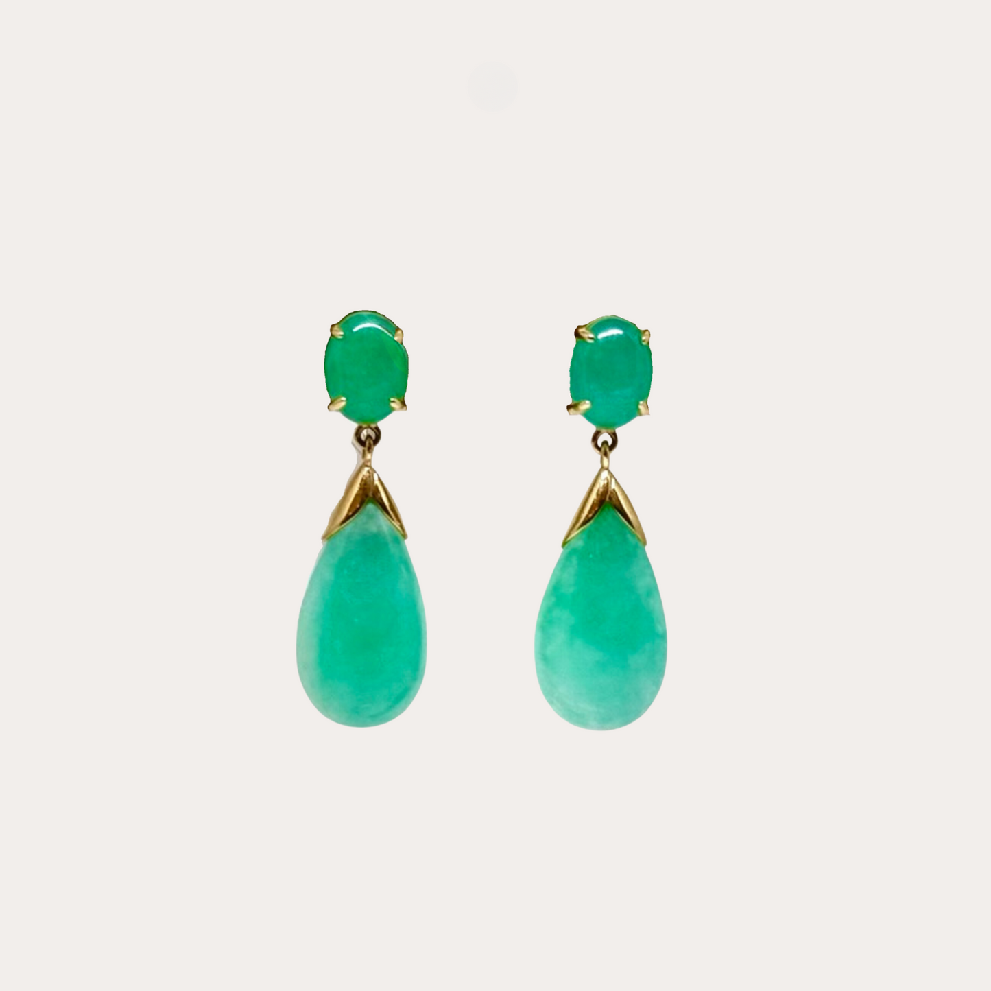 Teardrop Jade Earrings