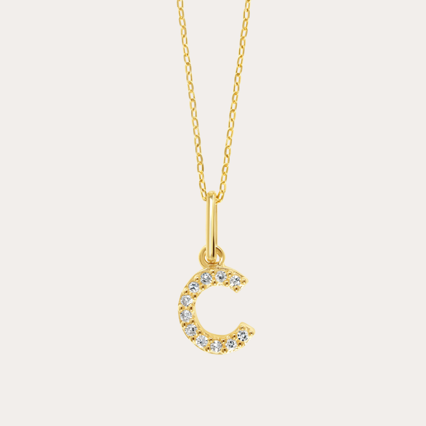 Diamond Initial Necklace