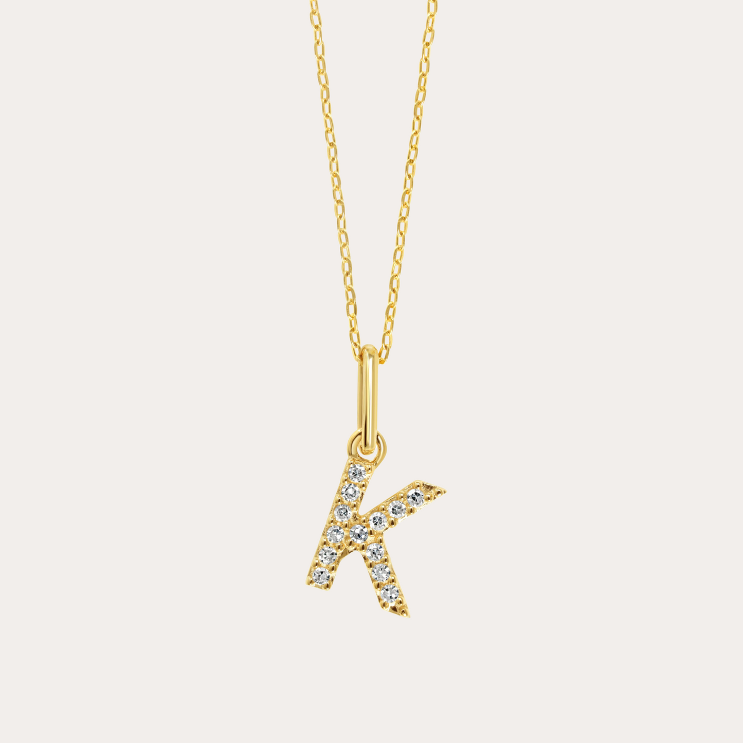 Diamond Initial Necklace