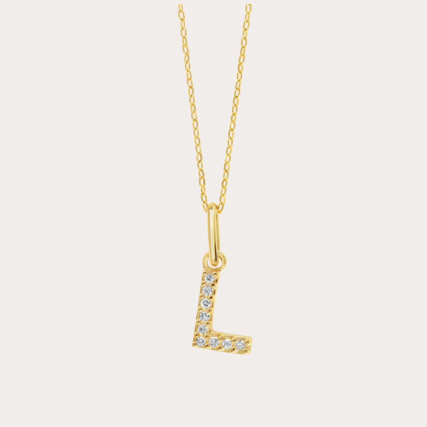 Diamond Initial Necklace