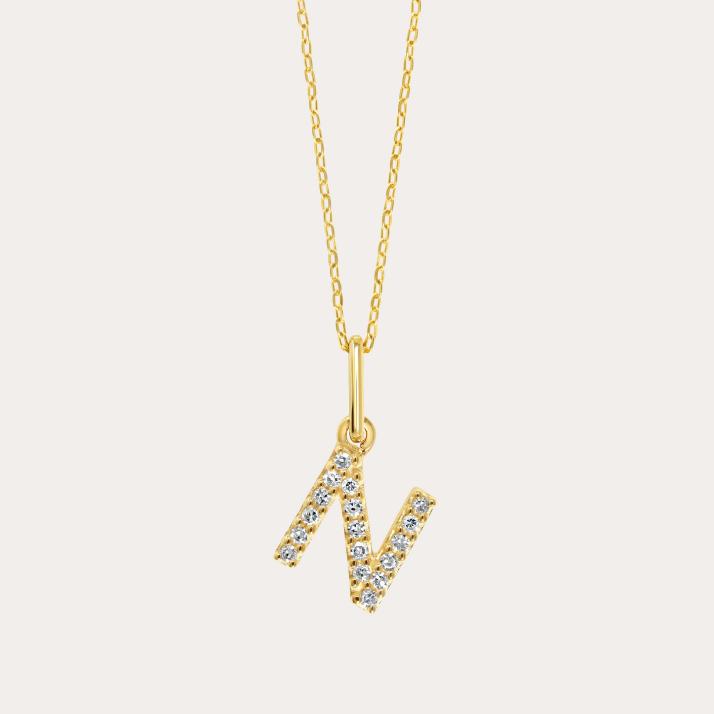 Diamond Initial Necklace