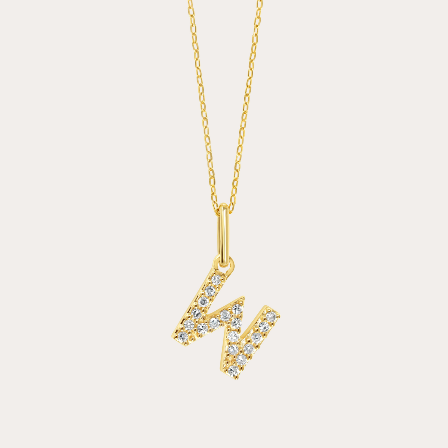 Diamond Initial Necklace